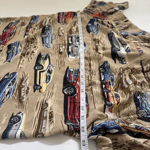 Vintage Reyn Spooner Hawaiian Shirt Retro Race Cars 100% Spun Rayon Aloha Medium - Picture 8 of 9